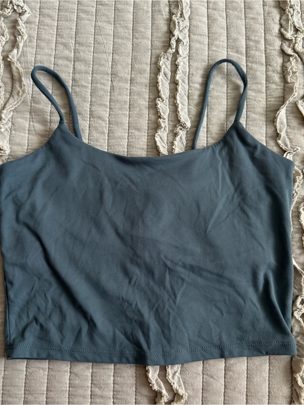 Women’s Slate Blue Cropped Cami Tank Top